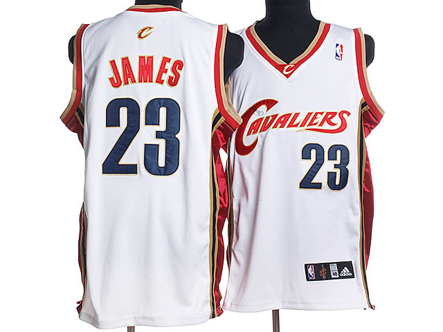 NBA Cleveland Cavaliers 23 Lebron James White Authentic Jersey